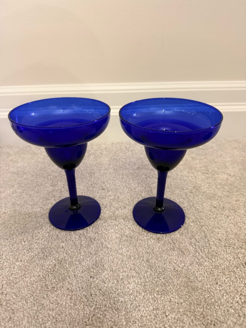 Cobalt Blue Margarita Glasses - Set of 2